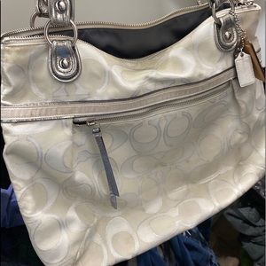 Coach purse white and rare